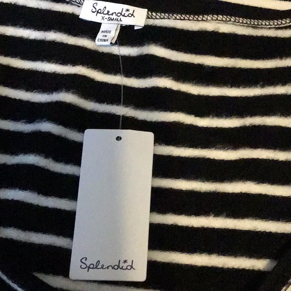 NWT Splendid Black/White Striped Shirt/Dress XS - Picture 4 of 9